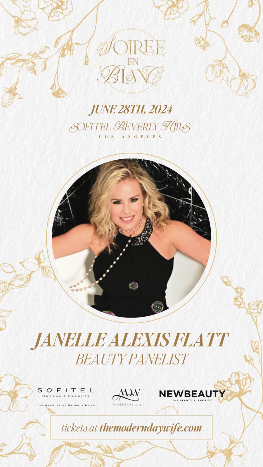 Janelle Alexis - Soiree en Blanc Beauty Panelist, Sofitel Beverly Hills 2024